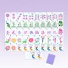 Arrowbash 160 Pcs American Mahjong Set Only, 1.2 x 0.87 Inches Melamine Mahjong Tiles, Hand Carved Pattern for Mah Jong Social Games, Beginners, Mah Jong Lovers (Light Purple,Watercolor) view 1