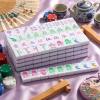 Arrowbash 160 Pcs American Mahjong Set Only, 1.2 x 0.87 Inches Melamine Mahjong Tiles, Hand Carved Pattern for Mah Jong Social Games, Beginners, Mah Jong Lovers (Light Purple,Watercolor) view 4