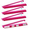 AzulHome 4 PCs Mahjong Racks with Pushers, 18'' Berry Pink Acrylic Mahjong Tile Racks/Trays/Holders Set of 4, Modern American Mahjong Tile Racks with Built-in Pushers (Berry Pink) view 1