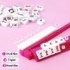 AzulHome 4 PCs Mahjong Racks with Pushers, 18'' Berry Pink Acrylic Mahjong Tile Racks/Trays/Holders Set of 4, Modern American Mahjong Tile Racks with Built-in Pushers (Berry Pink) view 2