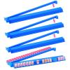 AzulHome 4 PCs Mahjong Racks with Pushers, 18'' Blue Acrylic Mahjong Tile Racks/Trays/Holders Set of 4, Modern American Mahjong Tile Racks with Built-in Pushers (Blue) view 1