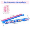 AzulHome 4 PCs Mahjong Racks with Pushers, 18'' Blue Acrylic Mahjong Tile Racks/Trays/Holders Set of 4, Modern American Mahjong Tile Racks with Built-in Pushers (Blue) view 3