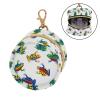 Frogs White Print Pacifier Holder Case with Metal Clip Portable Pacifier Holders for Newborn Baby Boys Girls view 2