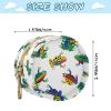 Frogs White Print Pacifier Holder Case with Metal Clip Portable Pacifier Holders for Newborn Baby Boys Girls view 3