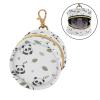 Panda Leaf White Print Pacifier Holder Case with Metal Clip Portable Pacifier Storage Case for Baby Girls view 2