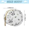 Panda Leaf White Print Pacifier Holder Case with Metal Clip Portable Pacifier Storage Case for Baby Girls view 3