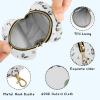 Panda Leaf White Print Pacifier Holder Case with Metal Clip Portable Pacifier Storage Case for Baby Girls view 4