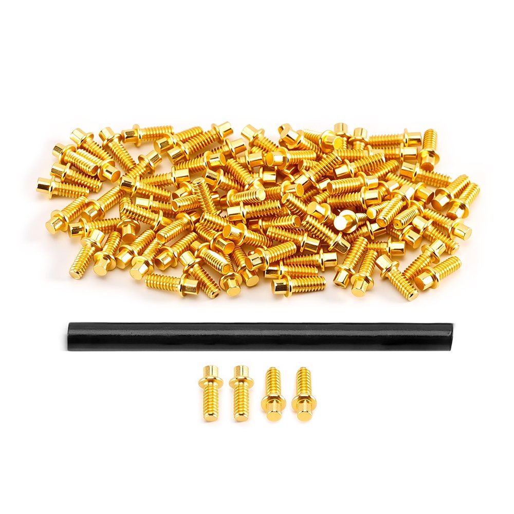 INJORA M1.6 Beadlock Screws 12.9 Grade for 1.3" Wheels(Gold)