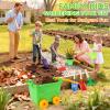 Kids Gardening Set, Outdoor Toys with Wheelbarrow and Kids Garden Tools, Toddler Gardening Set with Repotting mat, Gloves, Apron, Watering Can, Pretend Play Learning Toys for Kids Boys and Girls 3-8 view 2