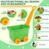 Kids Gardening Set, Outdoor Toys with Wheelbarrow and Kids Garden Tools, Toddler Gardening Set with Repotting mat, Gloves, Apron, Watering Can, Pretend Play Learning Toys for Kids Boys and Girls 3-8 view 3