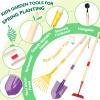 Kids Gardening Set, Outdoor Toys with Wheelbarrow and Kids Garden Tools, Toddler Gardening Set with Repotting mat, Gloves, Apron, Watering Can, Pretend Play Learning Toys for Kids Boys and Girls 3-8 view 4