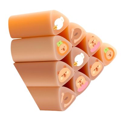 10 Pcs Painting Erasers Cartoon Eraser Lovely Pencil Easy to Reward Precise Correction Pencil Lovely Eraser Cartoon School Supplies