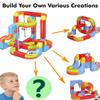 Electric Train Set Tracks, Toy Train Race Tracks, 3D Infinity Modular Cube Building Blocks Freely Assembled, STEM Learning Toy Fun 1 Pack of Gifts for Kids Toddlers Boys & Girls view 3