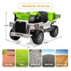 12V Ride on Dump Truck with Remote Control, Electric Construction Toy Car, 4-Wheeler with Dumping Bed & Music view 3