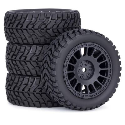 4 Pcs 1.9 Inch Off Road Buggy Rubber Tires Wheel 75 X 31 Mm Compatible with 144001 1 12 1 14 1 10 RC Car(Black)