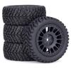 4 Pcs 1.9 Inch Off Road Buggy Rubber Tires Wheel 75 X 31 Mm Compatible with 144001 1 12 1 14 1 10 RC Car(Black) view 1
