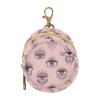 Evil Eyes Pink Print Pacifier Holder Case with Metal Clip Portable Pacifier Pouch for Newborn Boys Girls view 1