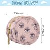 Evil Eyes Pink Print Pacifier Holder Case with Metal Clip Portable Pacifier Pouch for Newborn Boys Girls view 3