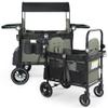 TODEFULL Stroller Wagon for 2 Kids, Foldable Push Wagon for Toddlers Baby with Canopy, Large Storage, 5-Point Harness, Adjustable Handle for Family Outdoor Activities, Black view 1