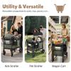 TODEFULL Stroller Wagon for 2 Kids, Foldable Push Wagon for Toddlers Baby with Canopy, Large Storage, 5-Point Harness, Adjustable Handle for Family Outdoor Activities, Black view 2