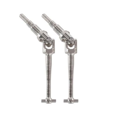 2 PCS Steel Metal Drive Shaft Driveshaft for H16BM H16 16207 14209 14210 H14BM 1/16 RC Car(Silver)