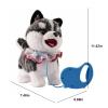 Electronic Robot Puppy Simulated Plush Puppy Dog with Touch Sensing, Voice Mimic,Sounds, Tongue & Licking Motion, Leash Remote, Soft Fur Animal Toy Gift Birthday Present view 2