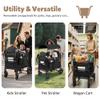 TODEFULL Stroller Wagon for 2 Kids, Foldable Push Wagon for Toddlers Baby with Canopy, Large Storage, 5-Point Harness, Adjustable Handle for Family Outdoor Activities view 2