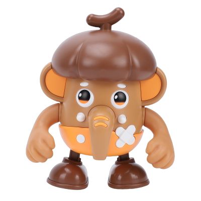 Diydeg Dancing Crawling Musical Toy, Elephant Shaped Dancing Mimicking Toy Baby Light Up Robot Baby with Light for Toddlers