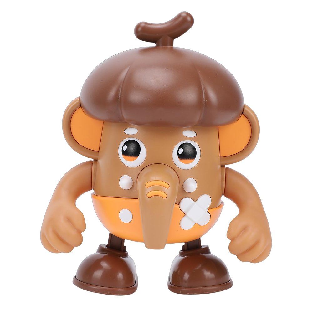 Diydeg Dancing Crawling Musical Toy, Elephant Shaped Dancing Mimicking Toy Baby Light Up Robot Baby with Light for Toddlers