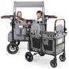 TODEFULL Stroller Wagon for 2 Kids, Foldable Push Wagon for Toddlers Baby with Canopy, Large Storage, 5-Point Harness, Adjustable Handle for Family Outdoor Activities view 1