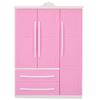 3-Door Dollhouse Wardrobe Dolls Furniture Accessories for Dolls Girls Toys Gift view 1