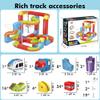 Electric 2 Trains Set Tracks, Magnetic Railcar Race Tracks, 3D Infinity Modular Cube Building Blocks Freely Assembled, STEM Learning Toy Fun Gifts for Kids Toddlers Boys & Girls view 2