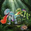 Fire Breathing Dragon Toy, Fire Breath Dino, Remote Control Walking & Spinning Dinosaur with 7 Color Led, Mist Spray, Realistic Roaring Sounds, Christmas & Birthday Gifts for Boys Girls 3+ (2PCS-MIX) view 1