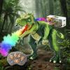 Fire Breathing Dragon Toy, Fire Breath Dino, Remote Control Walking & Spinning Dinosaur with 7 Color Led, Mist Spray, Realistic Roaring Sounds, Christmas & Birthday Gifts for Boys Girls 3+ (Green) view 1