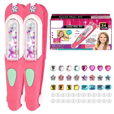 Auiepet Cling Bling for Girls Hair, 2026 New Hair Gem Stamper Kit, Glitter Diamond Styling Tools with Reusable Shining Diamonds, Gem Hair Stamper for Girls and Women (2)