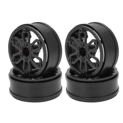 4PCS RC Carbon Fiber Wheel Rims, Replacement Parts for SCX10 TRX6, 1/10 Scale RC Car Accessories, High Strength Lightweight Six Spoke Design for Climbing Cars (B)