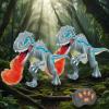 Fire Breathing Dragon Toy, Fire Breath Dino, Remote Control Walking & Spinning Dinosaur with 7 Color Led, Mist Spray, Realistic Roaring Sounds, Christmas & Birthday Gifts for Boys Girls 3+ (2PCS-B) view 1