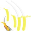 Funny Retractable Banana Sword with Hidden Blade,3D Printed Plastic Banana Wand Extendable Banana Sword Holiday Role (2pcs Bright Yellow) view 1