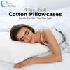 100% Organic Cotton Pack of 2 Travel Pillowcases 12x16 White Pillow Cases with Zipper Closure, Crisp Percale Weave, Soft & Cooling Pillow Covers (Size-12x16, White) view 3