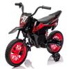 12V Electric Kids Motorcycle, Ride on Motorcycle with Twist Grip Throttle, Treaded Tires, Training Wheels, Music, 3.1mph Top Speed, Ages 3-6 Years Old, Black view 1