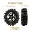 4PCS 1/18 1/16 RC Sand Snow Tires, RC Beach & Desert Tires 2.95" OD Rubber Wheels for ARRMA Granite Typhon Mojave GROM, HAIBOXING 18859E, MJX Hyper Go, Traxxas view 3