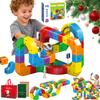Electric Train Set, Flexible 3D Infinity Track, Anti-Gravity 3D Stem Electric Train Set, DIY Race Car Modular Clip-Fit Tracks with Train Traffic Signs, Loop 360 (81Pcs) view 1