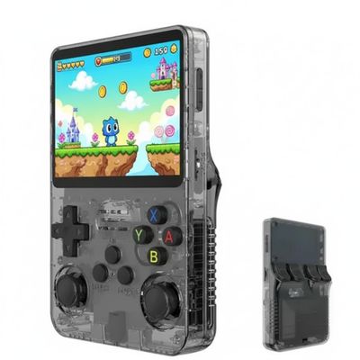Retro Handheld Game Console R36S with 3.5" IPS Screen, Dual Joysticks, WiFi, 64GB Open-Source Portable Gaming System with 15,000+ Classic Titles for Kids and Adults (Black)