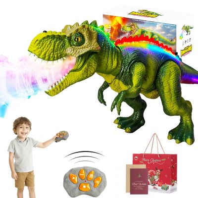 Fire Breathing Dragon Toy, Fire Breath Dino with 7 Color LED Lights  Walking Robot Dinosaur, FireBreathing Dinosaur Toy, Rc Walking & Spins, Realistic Roaring Sound Christmas & Birthday (1pcs)