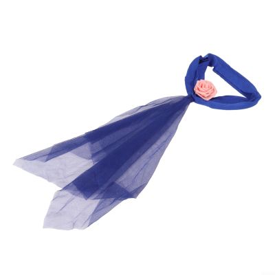10 Pcs Elastic Bow Chair Sashes for Wedding Party Hotel Decorations, Compatible with 83-93cm Backrests, Composite Fabric Mesh, Sashes Only(Blue)