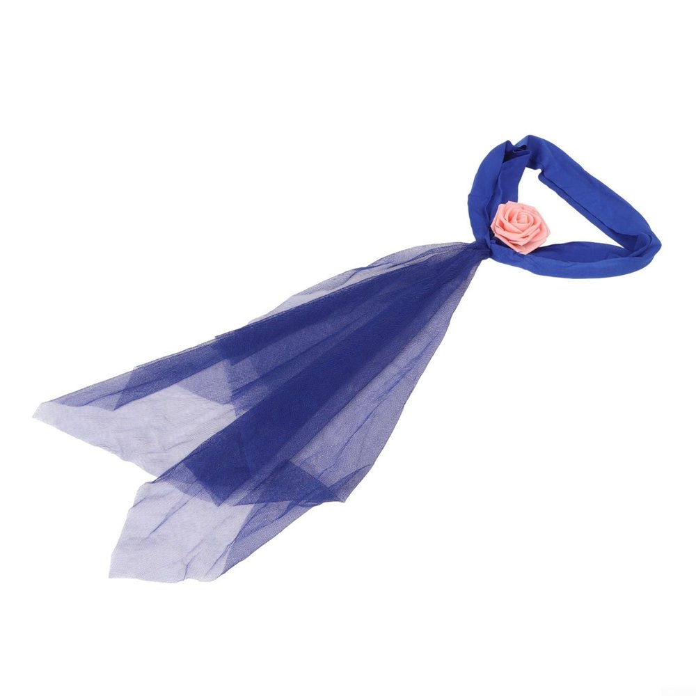 10 Pcs Elastic Bow Chair Sashes for Wedding Party Hotel Decorations, Compatible with 83-93cm Backrests, Composite Fabric Mesh, Sashes Only(Blue)