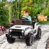 12V Kids Ride-on Truck with Parent Remote Control,All-Terrain Electric Car with Twin 35w Motors, 3 Speeds & Spring Suspension,LED Lights for Fun Night Drives,Ideal Gift for Boys & Girls view 3