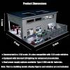 1/64 LED Lighted Diorama Garage Display Case for Hot Wheels, Matchbox & Mini GT Diecast Cars, Ideal for 1:64 Model Car Collection Display & Showcase (Factory Builiding) view 4