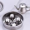 Stainless Steel Tea Set for Kids - 11x7.5cm Children Drinkware Ensemble, Mini Teapot Cup Kit | Long Spout 70ml Serving Pieces for Beginners Students Kindergarten Preschoolers Boys Girls, Durable Play view 2
