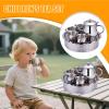 Stainless Steel Tea Set for Kids - 11x7.5cm Children Drinkware Ensemble, Mini Teapot Cup Kit | Long Spout 70ml Serving Pieces for Beginners Students Kindergarten Preschoolers Boys Girls, Durable Play view 3